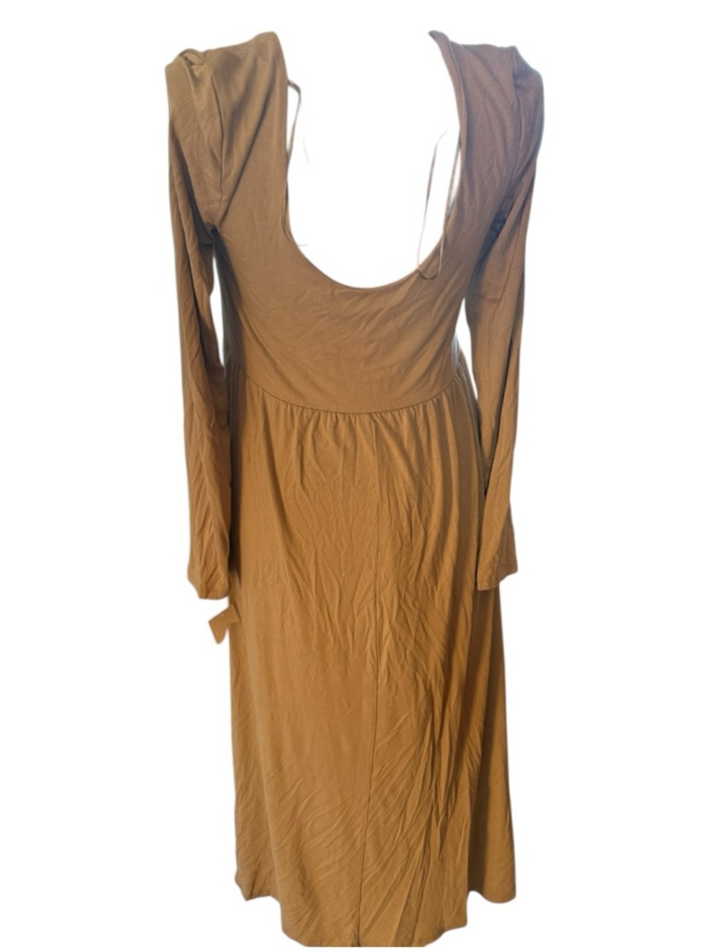a new day Neutral Ribbed Scoop Neck Maxi Dress in Beige - Picture 3 of 7
